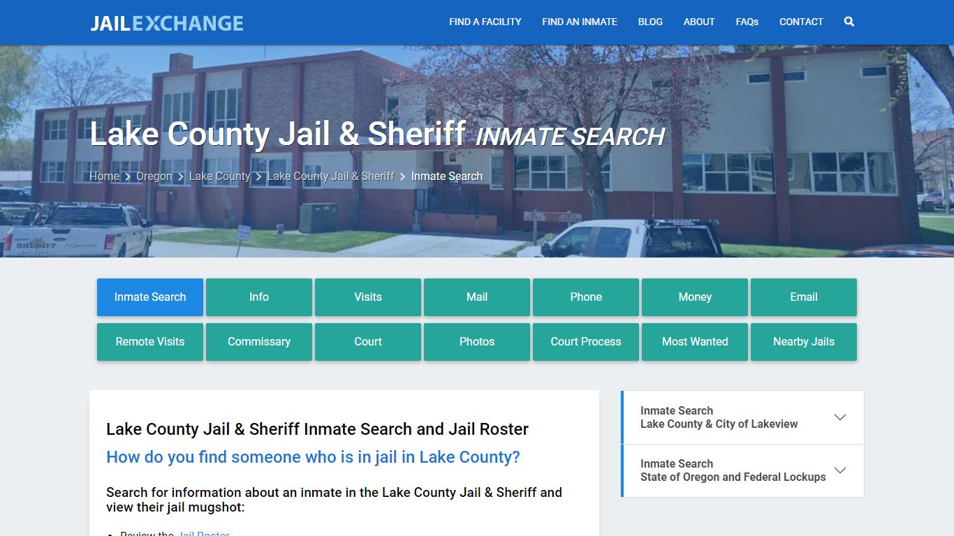 Lake County Jail & Sheriff Inmate Search - Jail Exchange